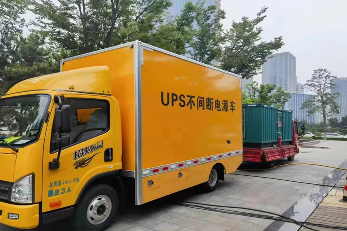 饶阳发电机租赁施工现场