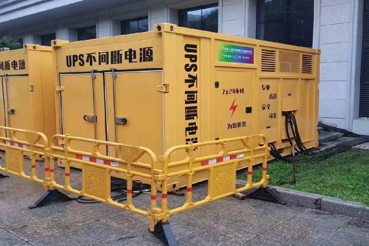 饶阳发电机租赁施工现场